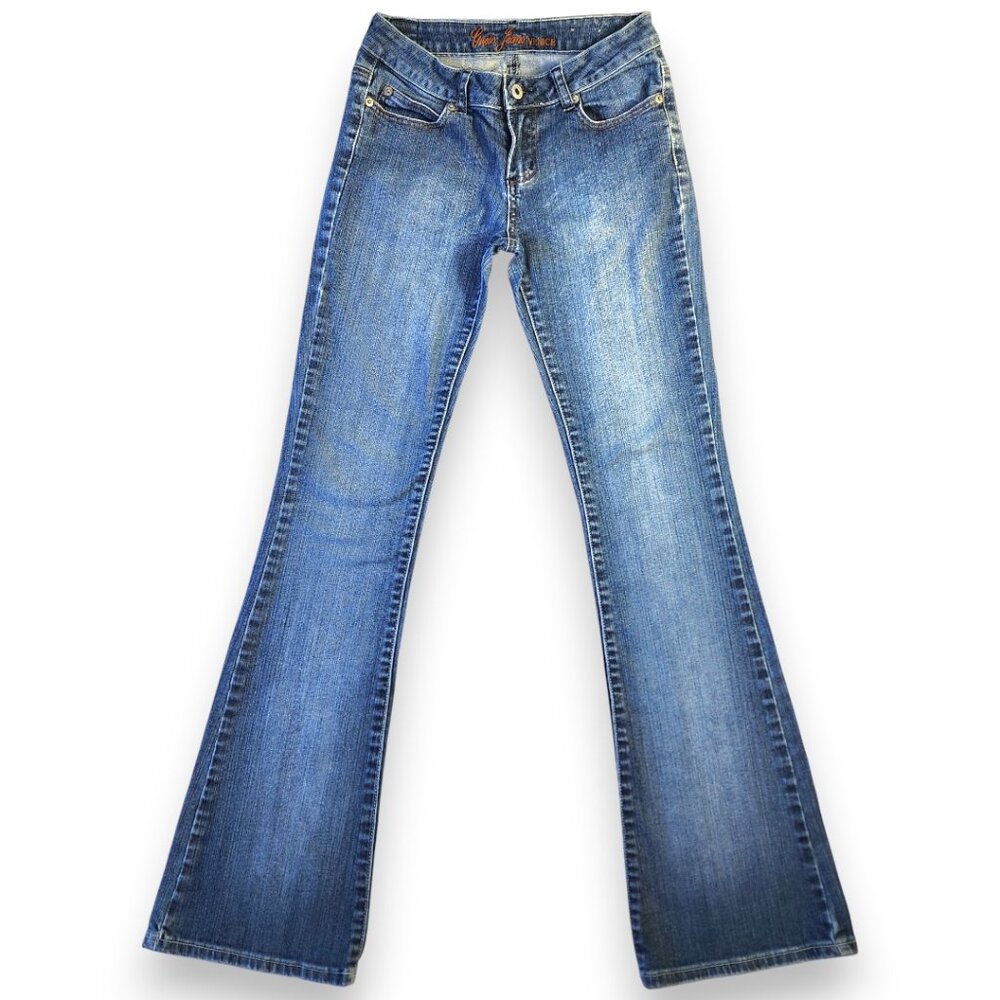 GUESS  Venice Flare Jeans Women 24 W x 31 L- Low Rise Retro Boot Cut Blue Denim